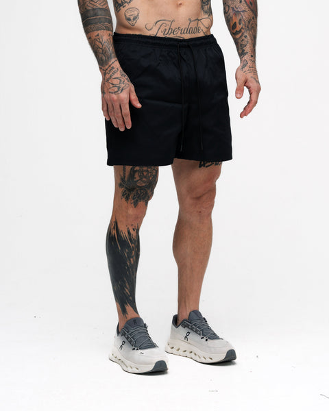 Shorts de Tactel Mith Nation Performance Embroidery Preto