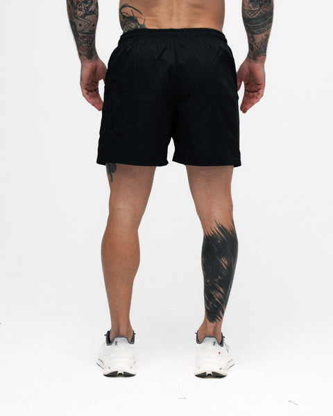 Shorts de Tactel Mith Nation Performance Embroidery Preto
