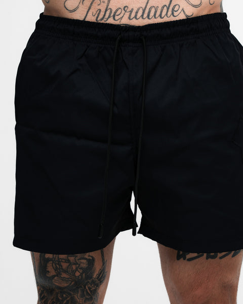 Shorts de Tactel Mith Nation Performance Embroidery Preto