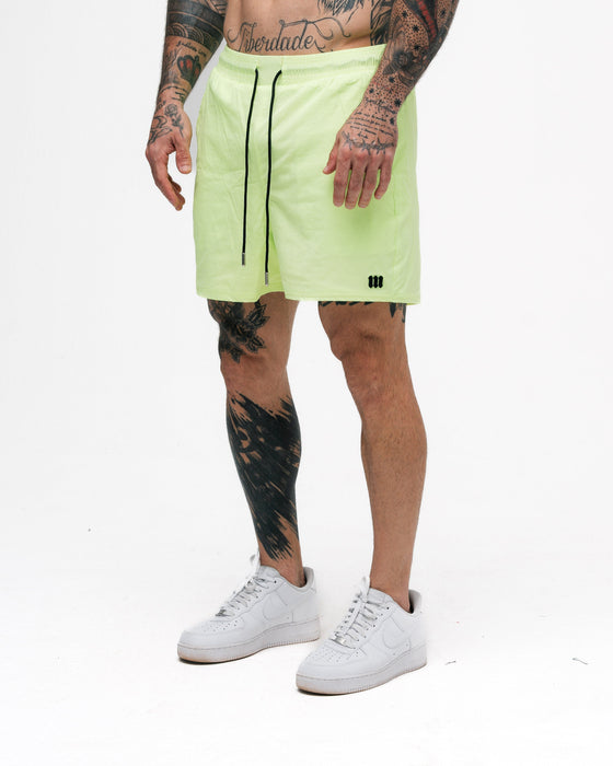 Shorts Curto de Tactel Mith Nation Neon Yellow