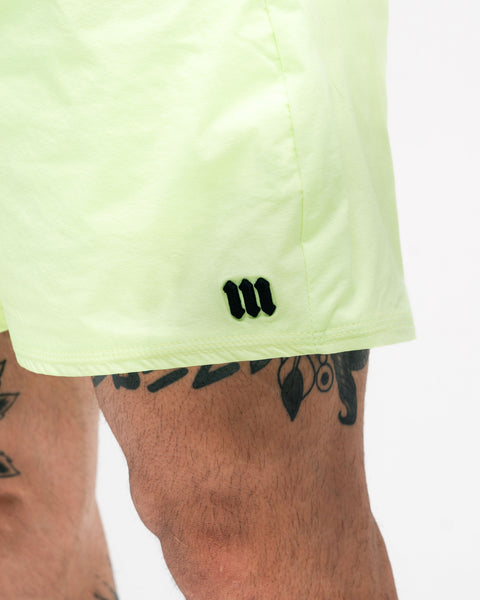 Shorts Curto de Tactel Mith Nation Neon Yellow