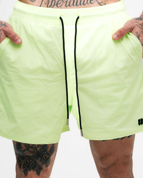 Shorts Curto de Tactel Mith Nation Neon Yellow