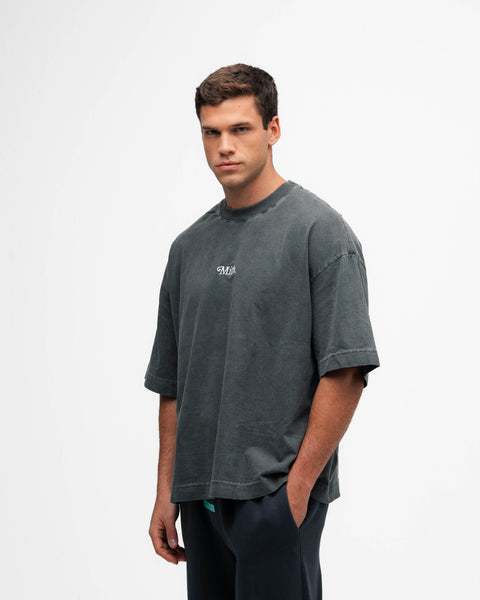 Camiseta Box Estonada Mith Cinza