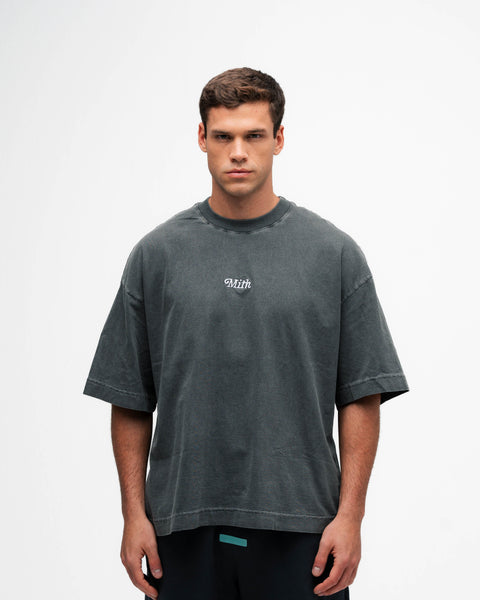 Camiseta Box Estonada Mith Cinza