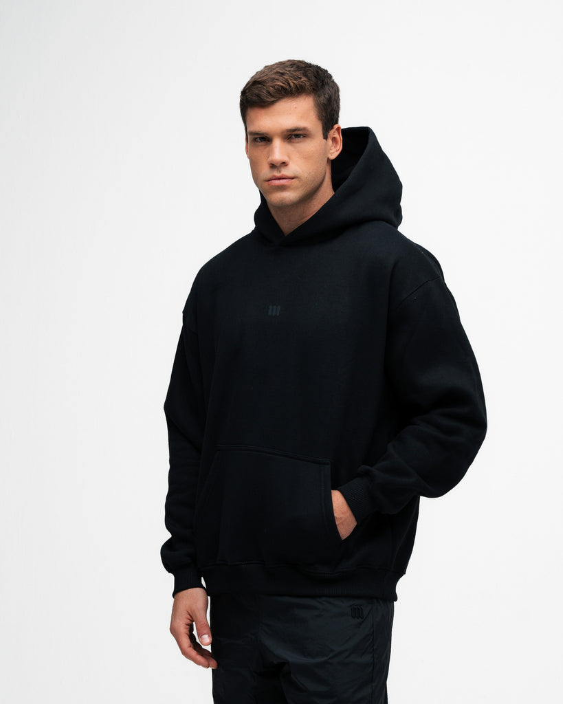 Blusa de Moletom Oversized Capuz Mith Nation Preto