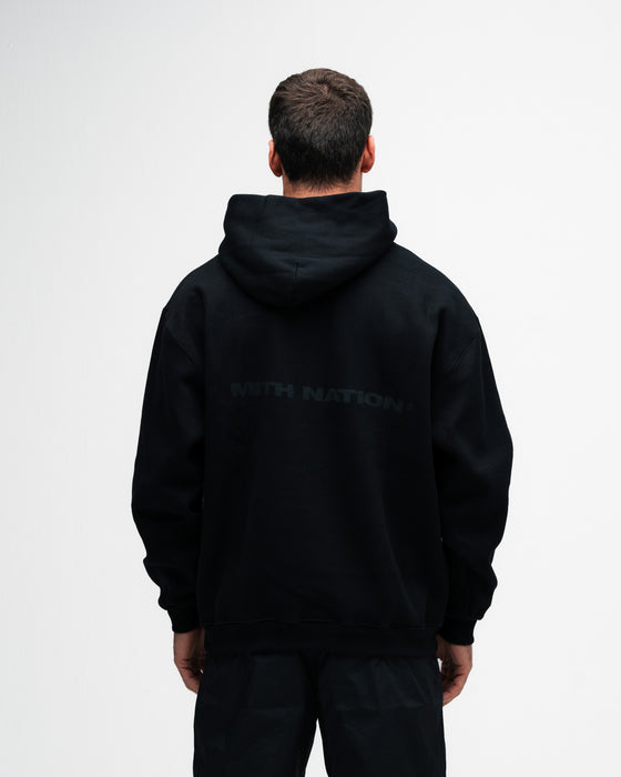 Blusa de Moletom Oversized Capuz Mith Nation Preto