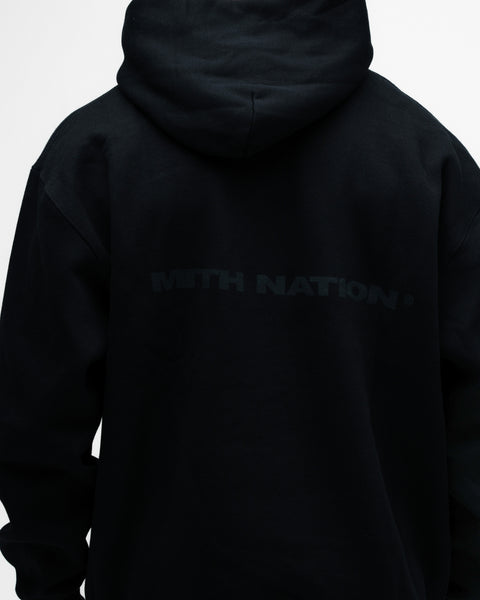 Blusa de Moletom Oversized Capuz Mith Nation Preto