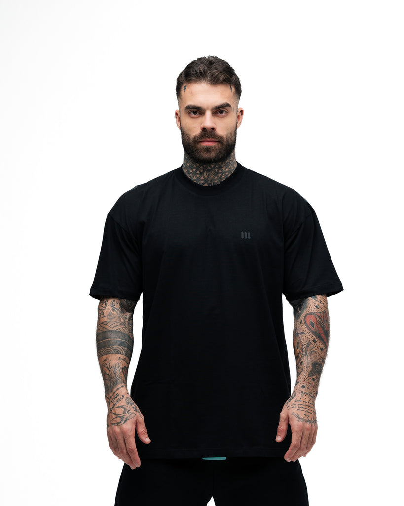 Camiseta Oversized Mith Nation Graphic Doodle Preto