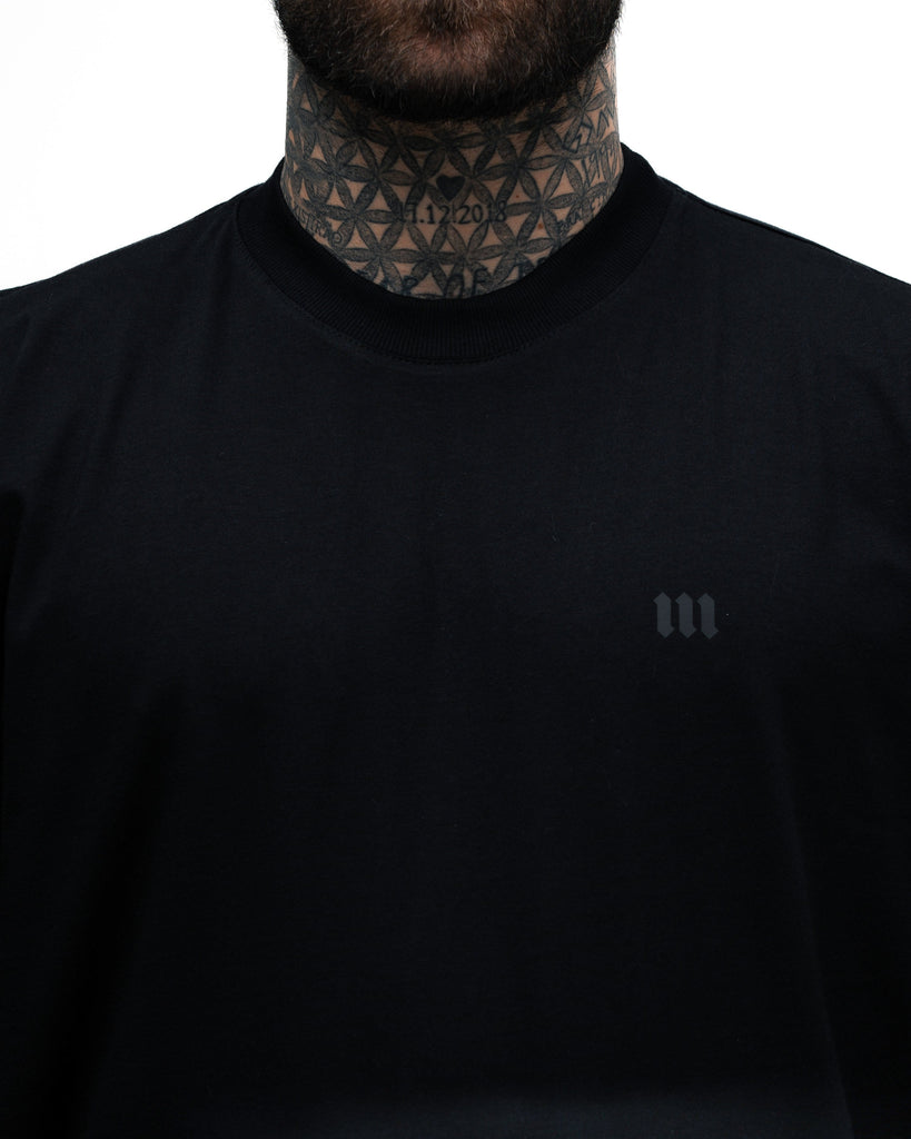 Camiseta Oversized Mith Nation Graphic Doodle Preto
