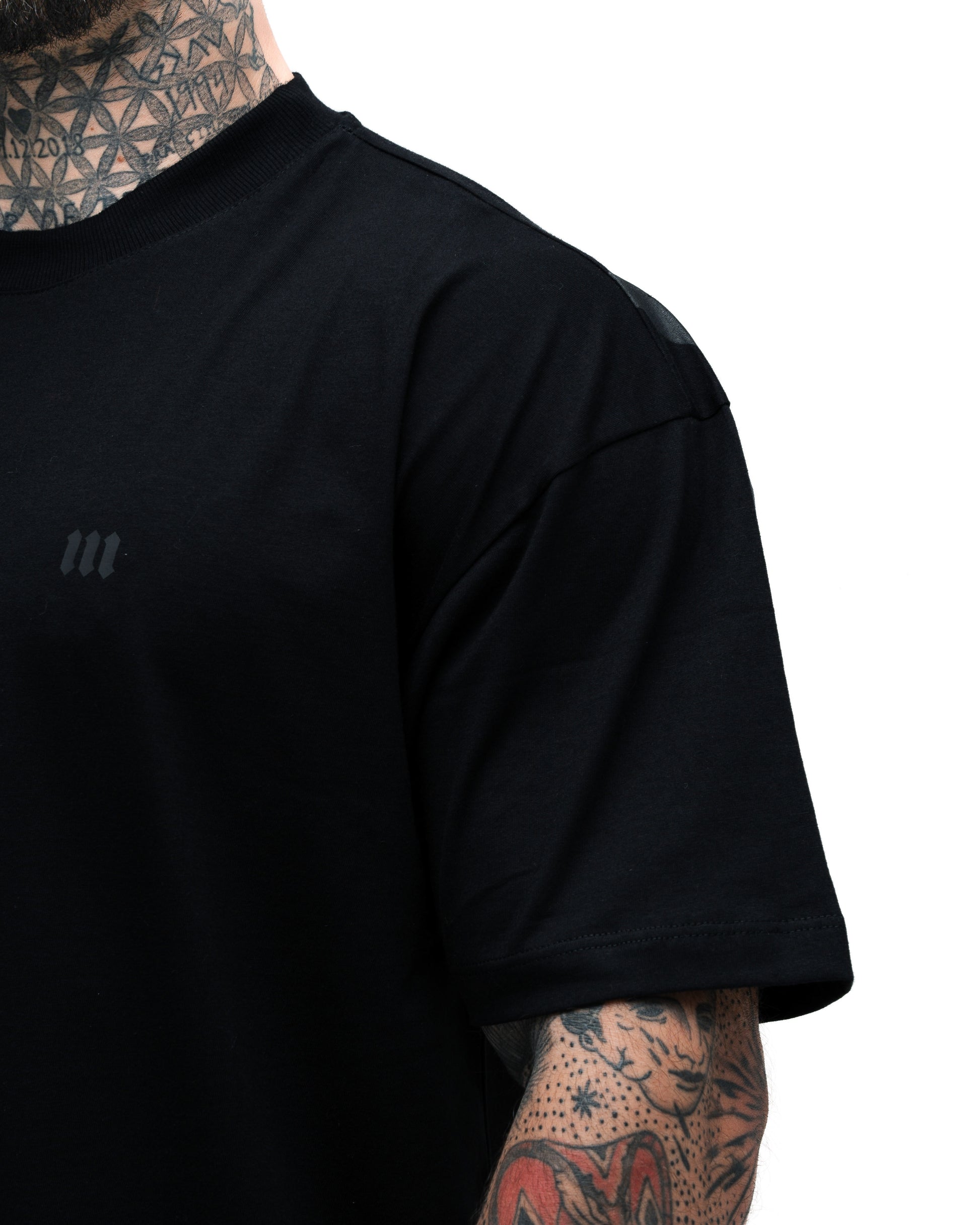 Camiseta Oversized Mith Nation Graphic Doodle Preto