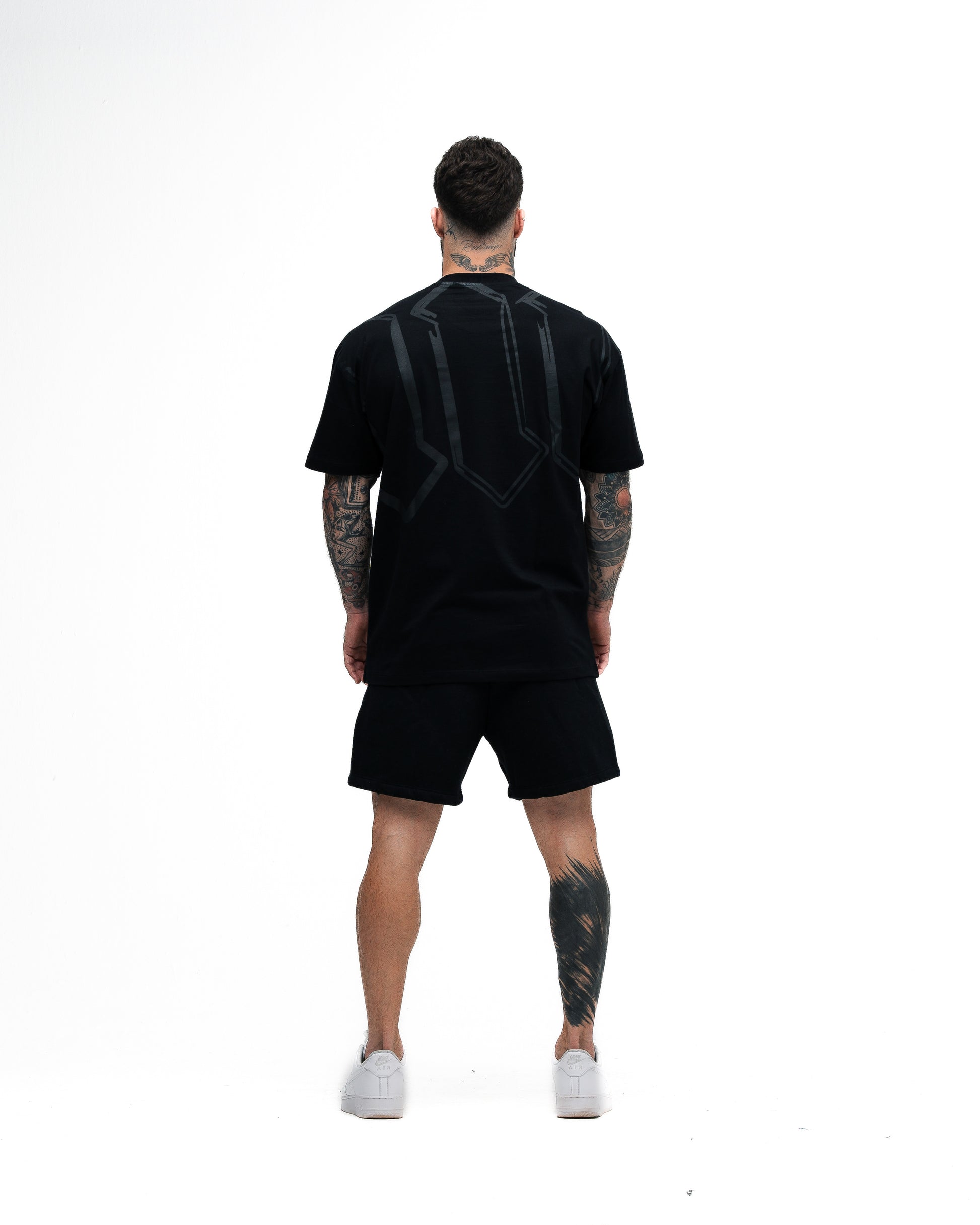 Camiseta Oversized Mith Nation Graphic Doodle Preto