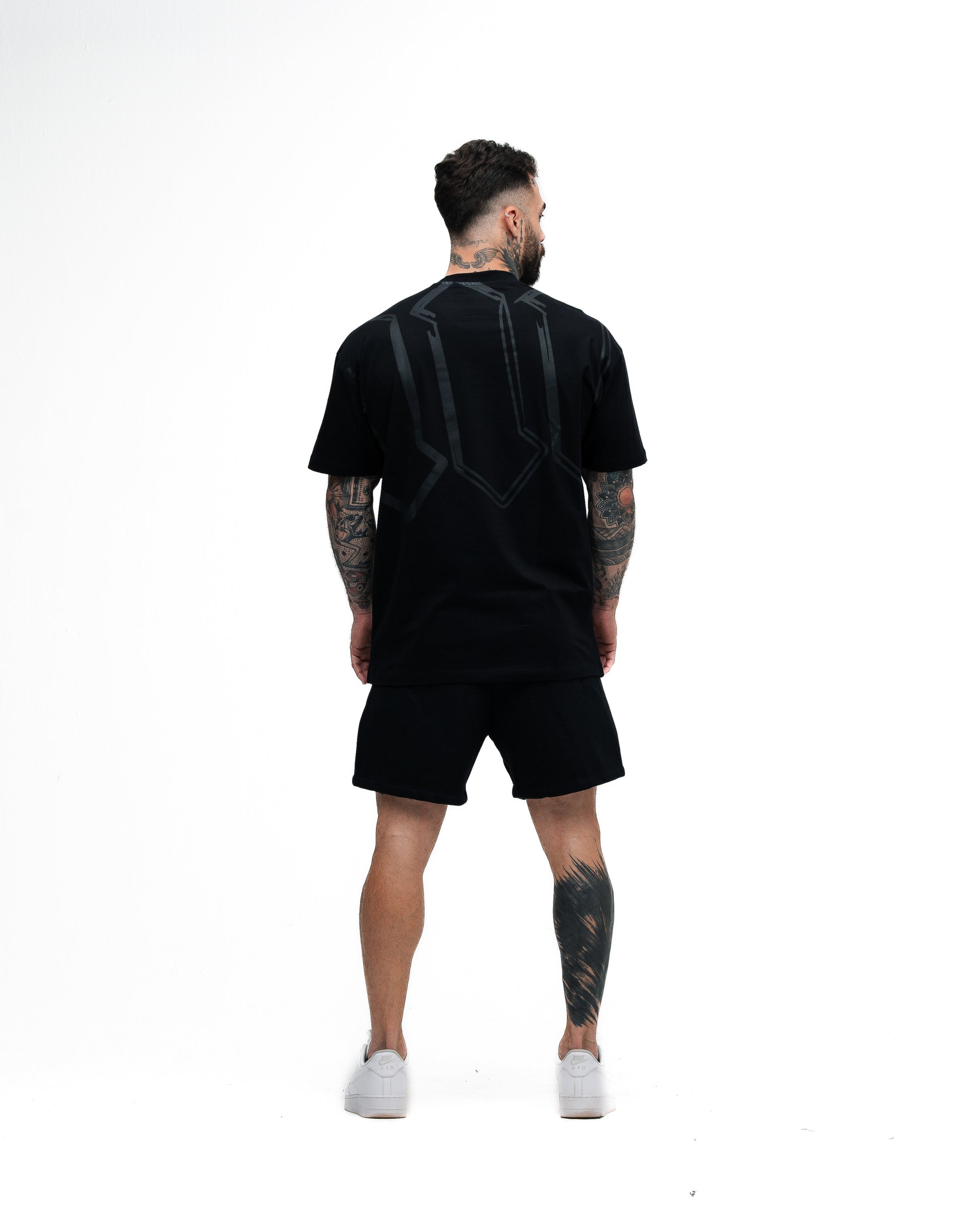 Camiseta Oversized Mith Nation Graphic Doodle Preto