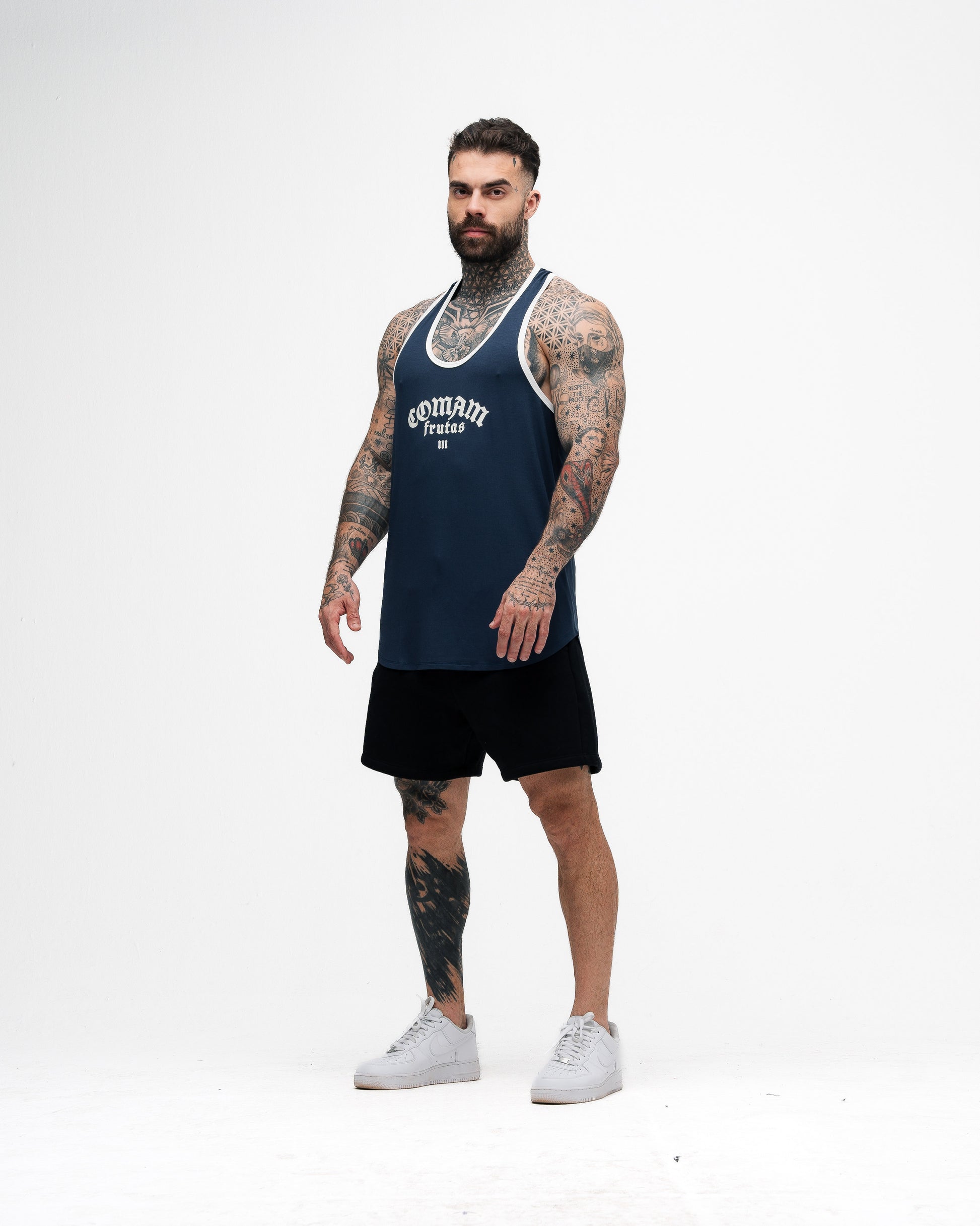 Regata Wide Comam Frutas Logo Marinho