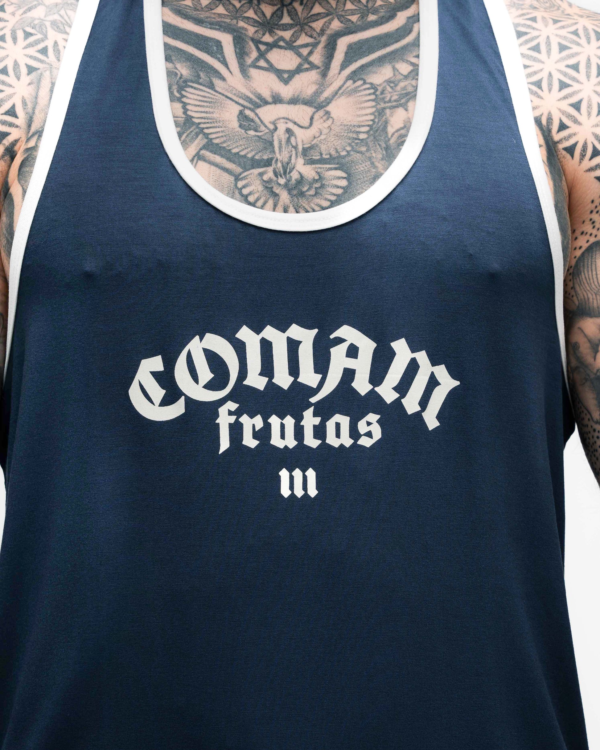 Regata Wide Comam Frutas Logo Marinho