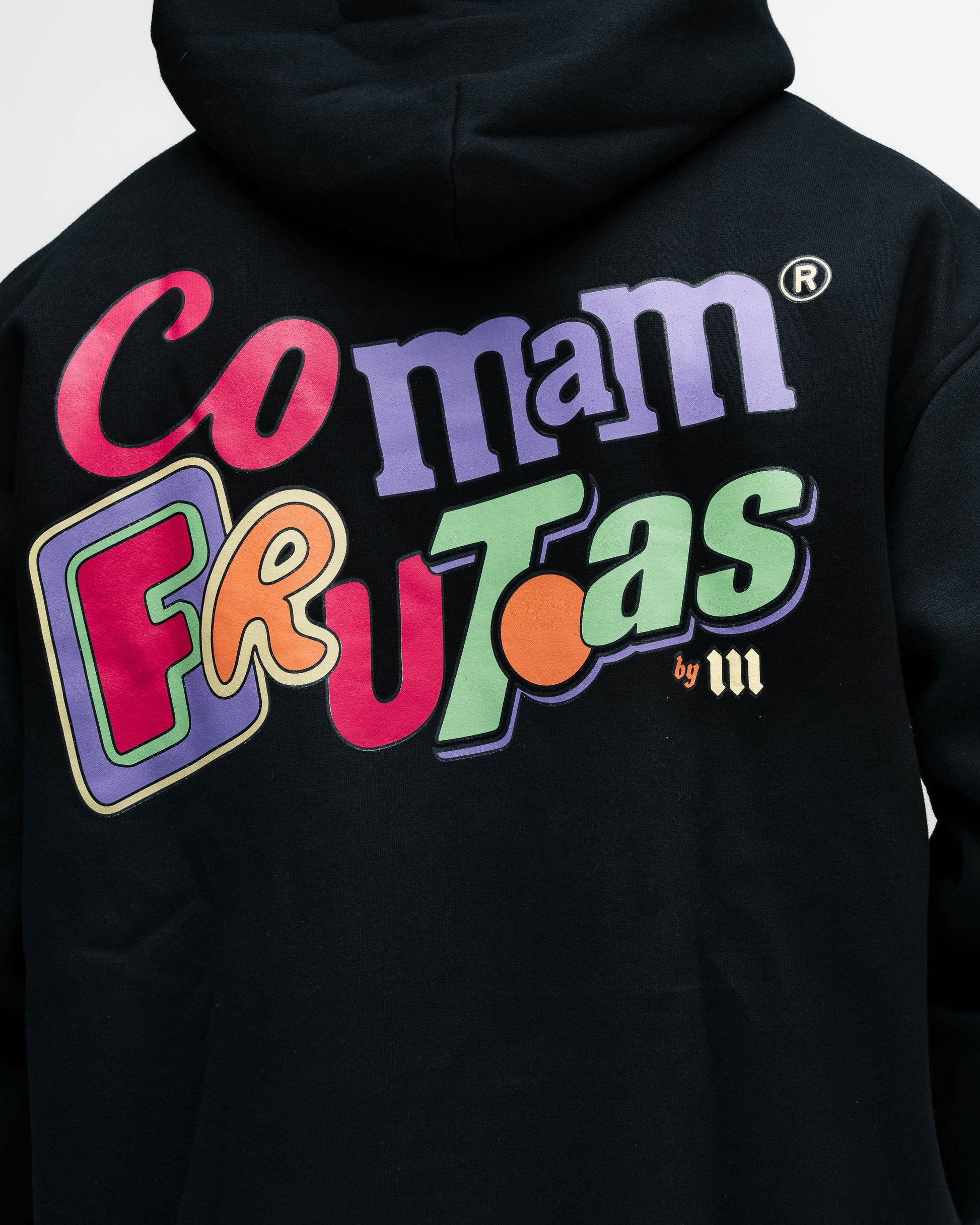 Blusa de Moletom Oversized Capuz Mith Comam Frutas MM'S Preto