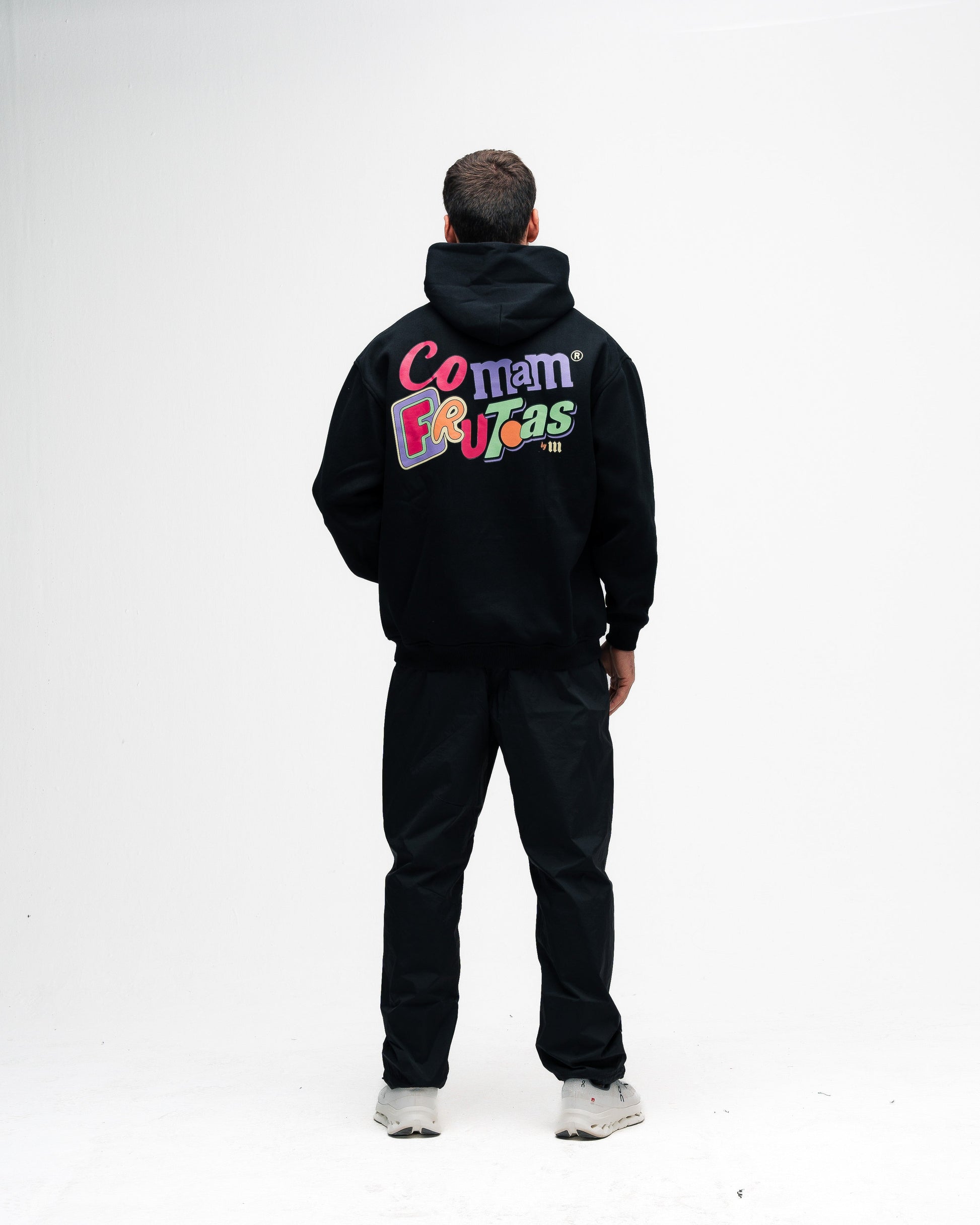 Blusa de Moletom Oversized Capuz Mith Comam Frutas MM'S Preto
