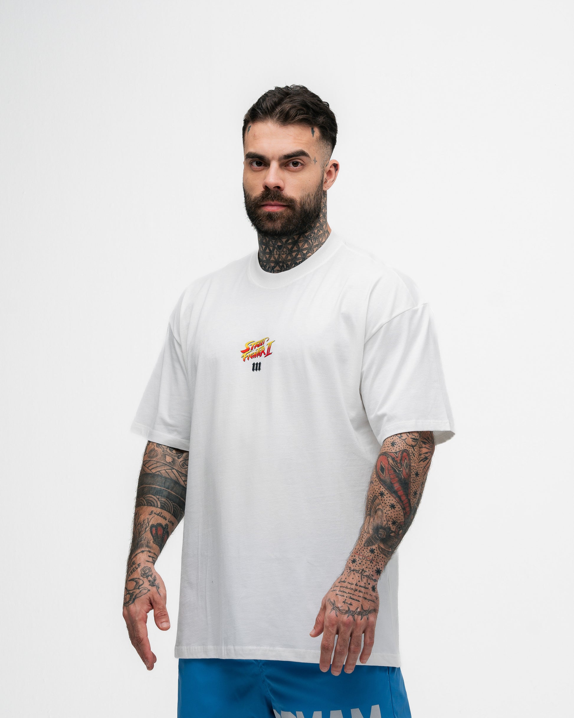 Camiseta Oversized Street Fighter Car Stage Bonus Off White