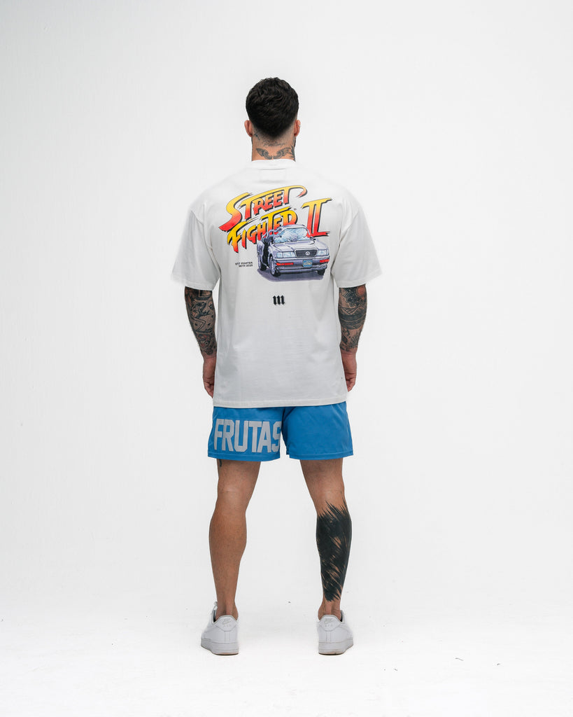 Camiseta Oversized Street Fighter Car Stage Bonus Off White