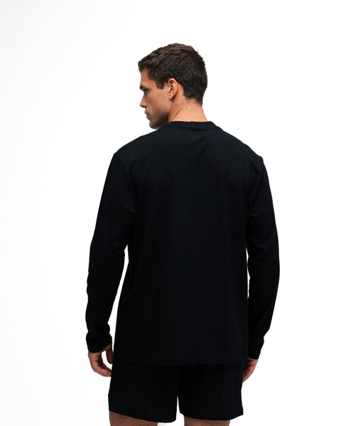 Camiseta Manga Longa Mith Nation Performance Embroidery Preto