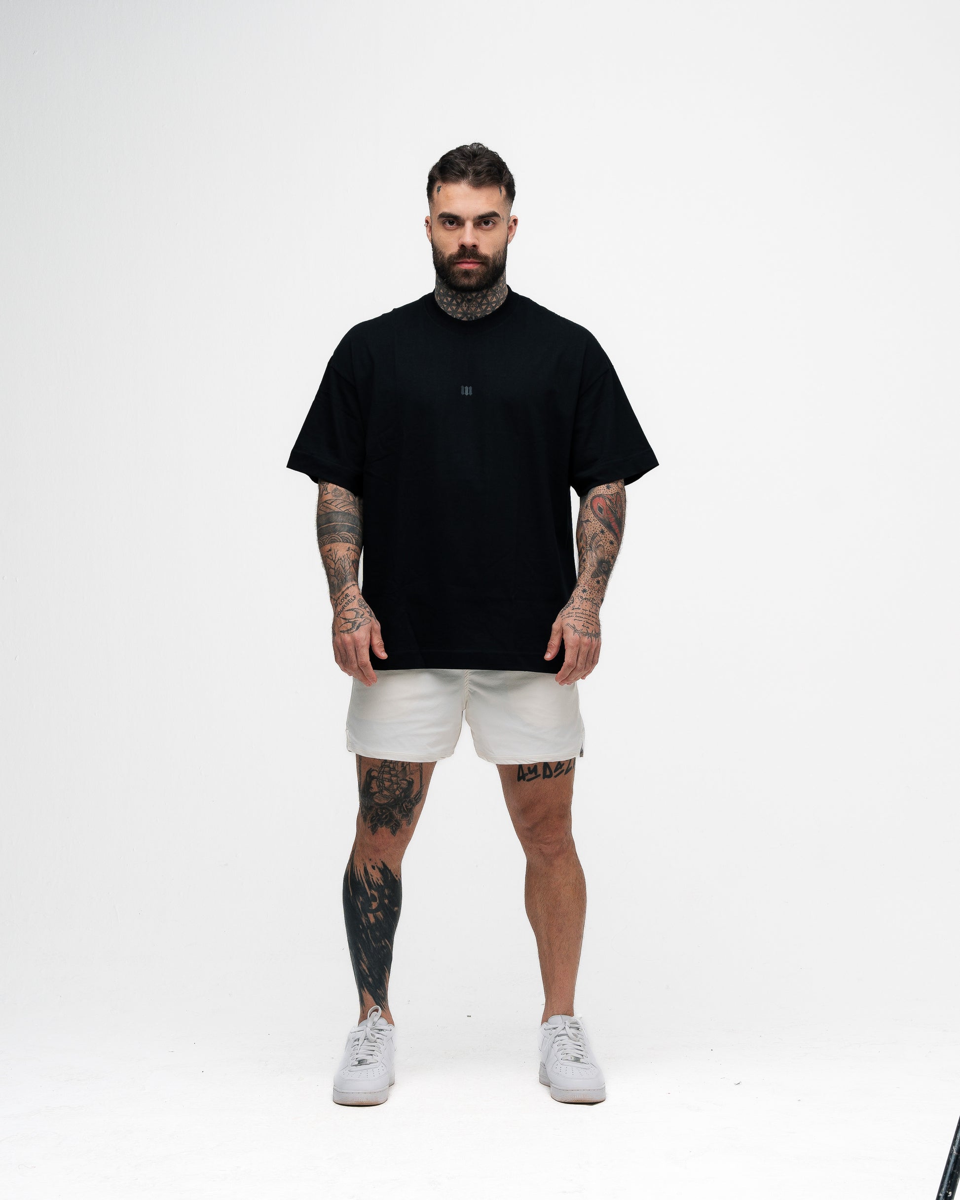 Camiseta Oversized Mith Nation Graphic Doodle Preto