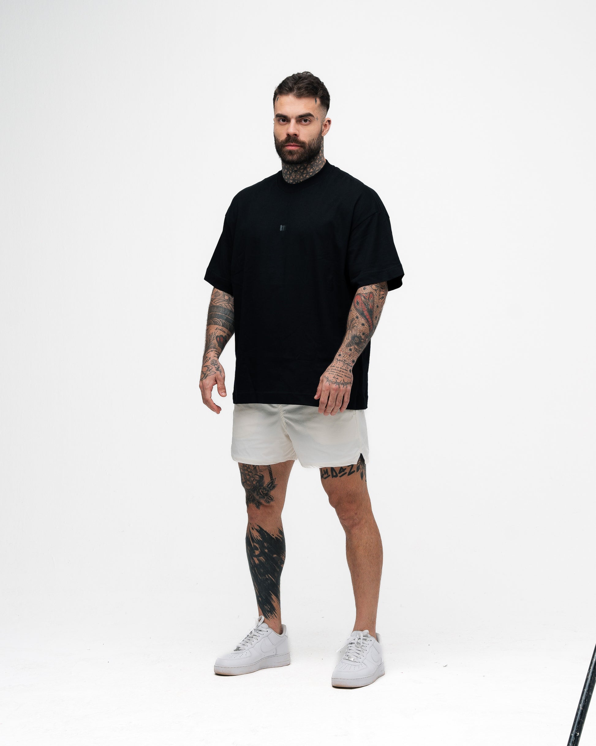 Camiseta Oversized Mith Nation Graphic Doodle Preto