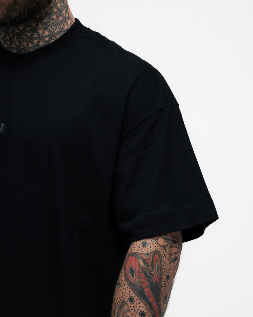 Camiseta Oversized Mith Nation Allways Doodle Preto