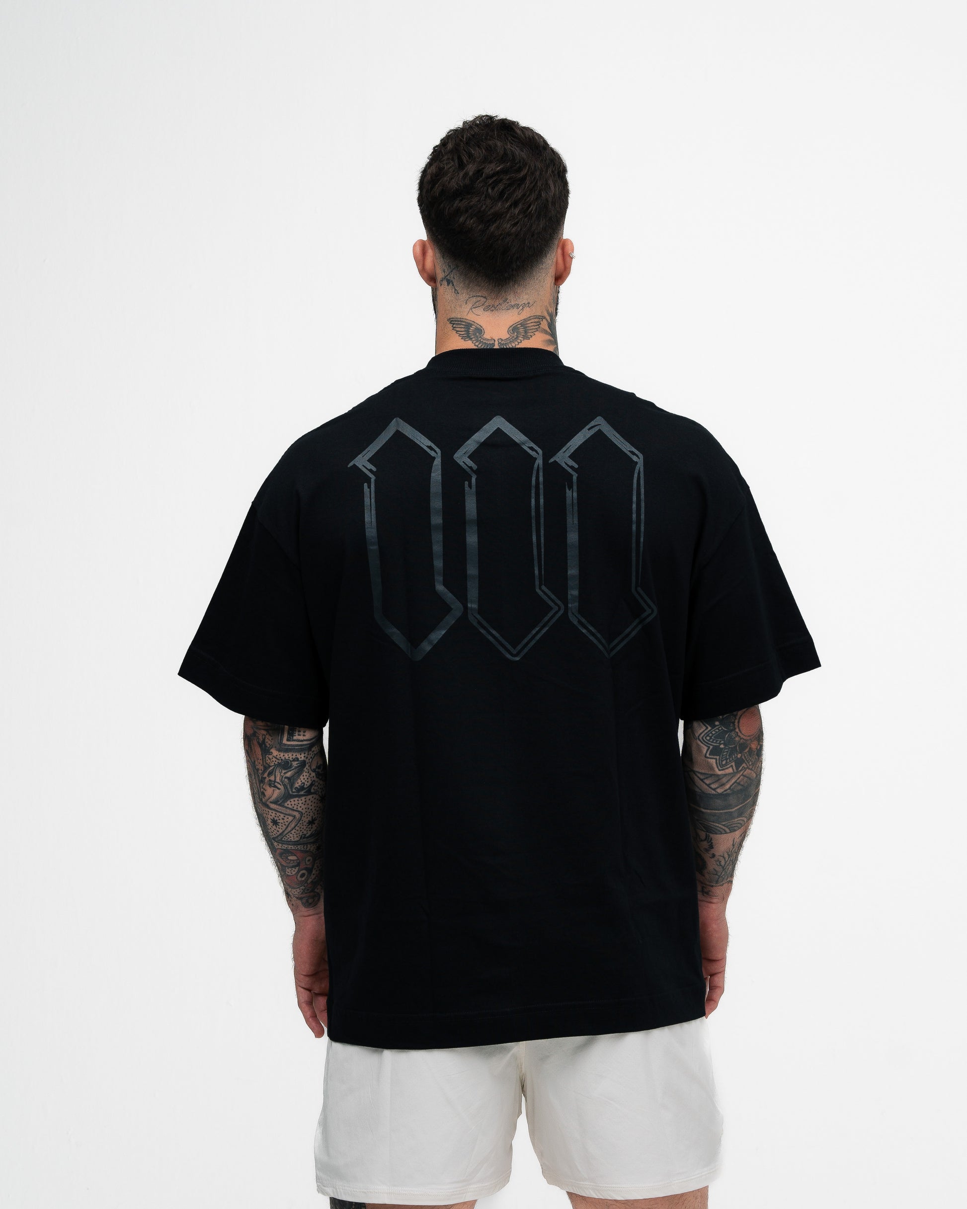 Camiseta Oversized Mith Nation Graphic Doodle Preto