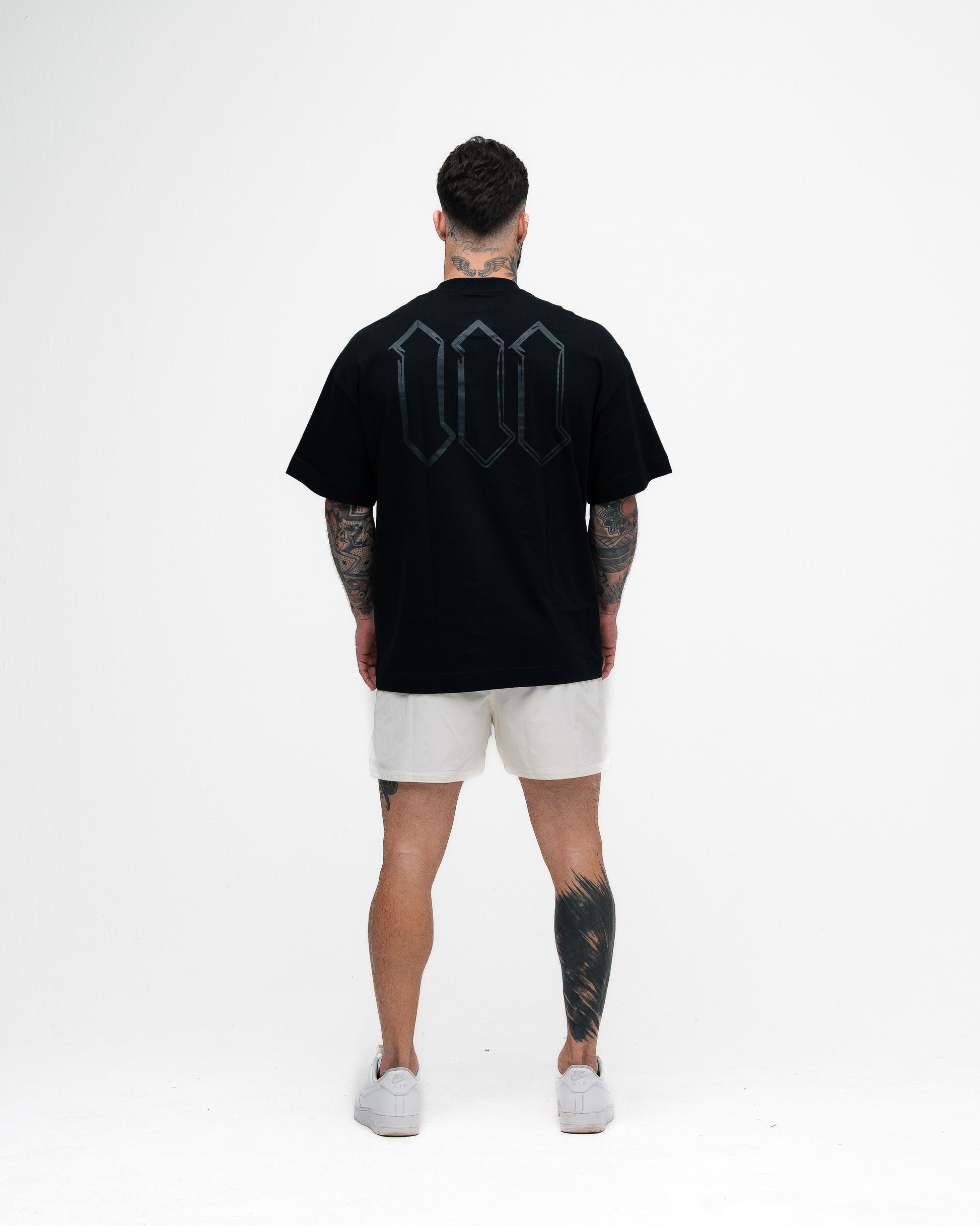 Camiseta Oversized Mith Nation Graphic Doodle Preto