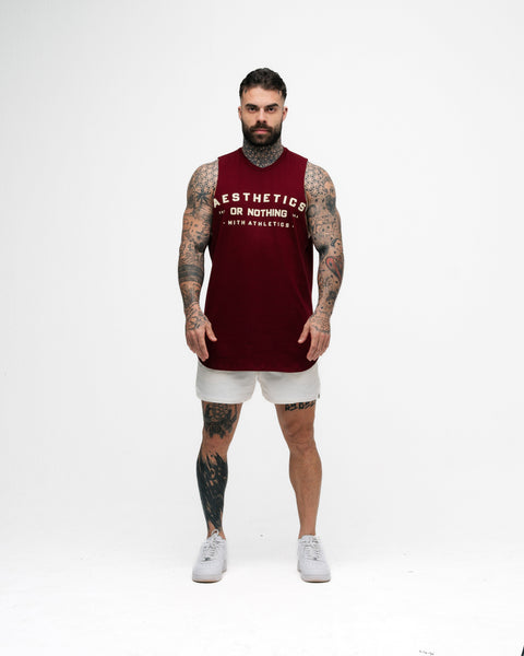 Regata Cut Off Mith Nation Aesthetics or Nothing Bordô