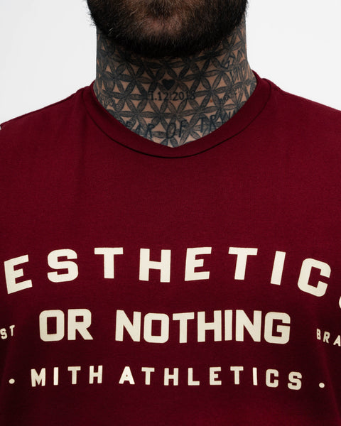 Regata Cut Off Mith Nation Aesthetics or Nothing Bordô