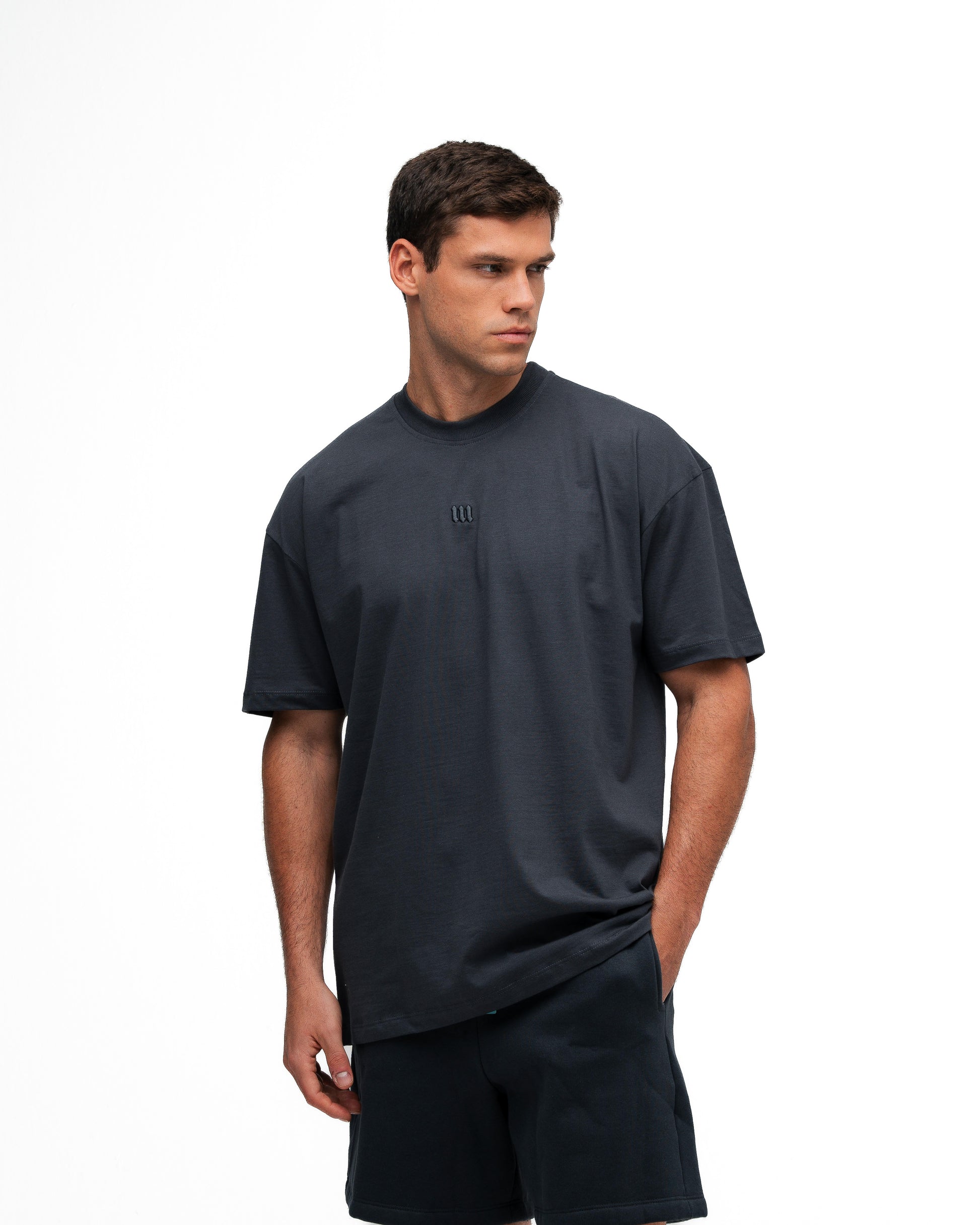 Camiseta Oversized Mith Nation Adornment Chumbo