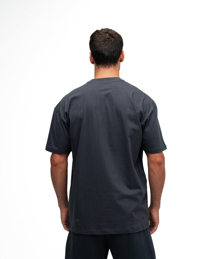 Camiseta Oversized Mith Nation Adornment Chumbo