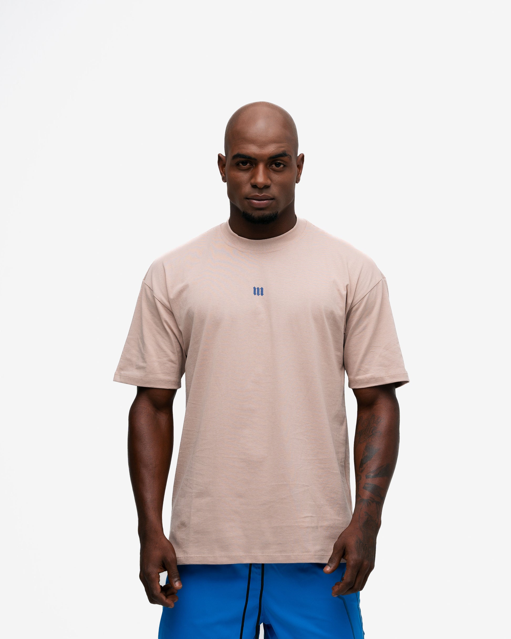 Camiseta Oversized Mith Nation Doodle Bege