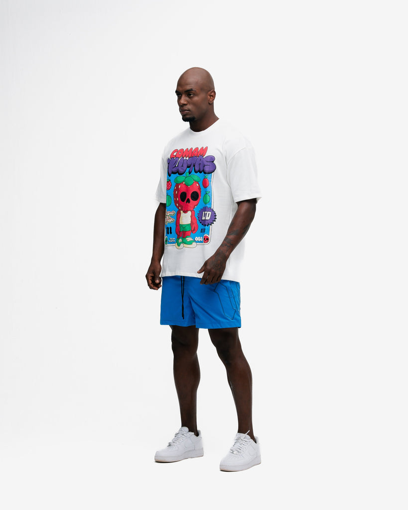 Camiseta Oversized Comam Frutas Neon Toyart Off White