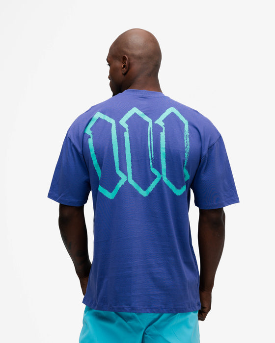 Camiseta Oversized Mith Nation Scribble Roxo