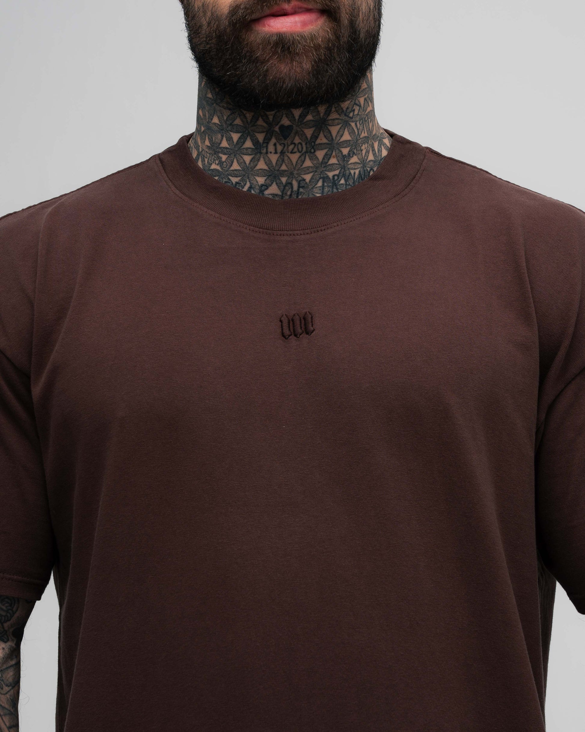 Camiseta Oversized Mith Nation Adornment Marrom