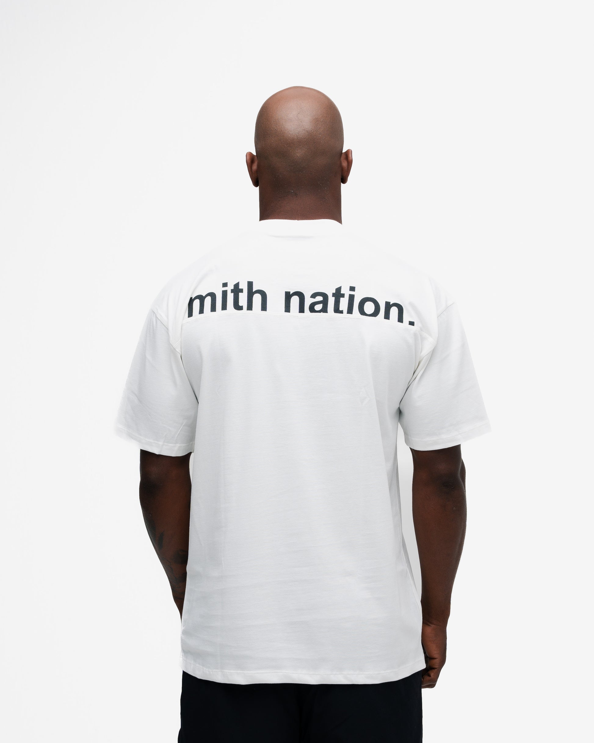 Camiseta Oversized Mith Nation Writing Off White