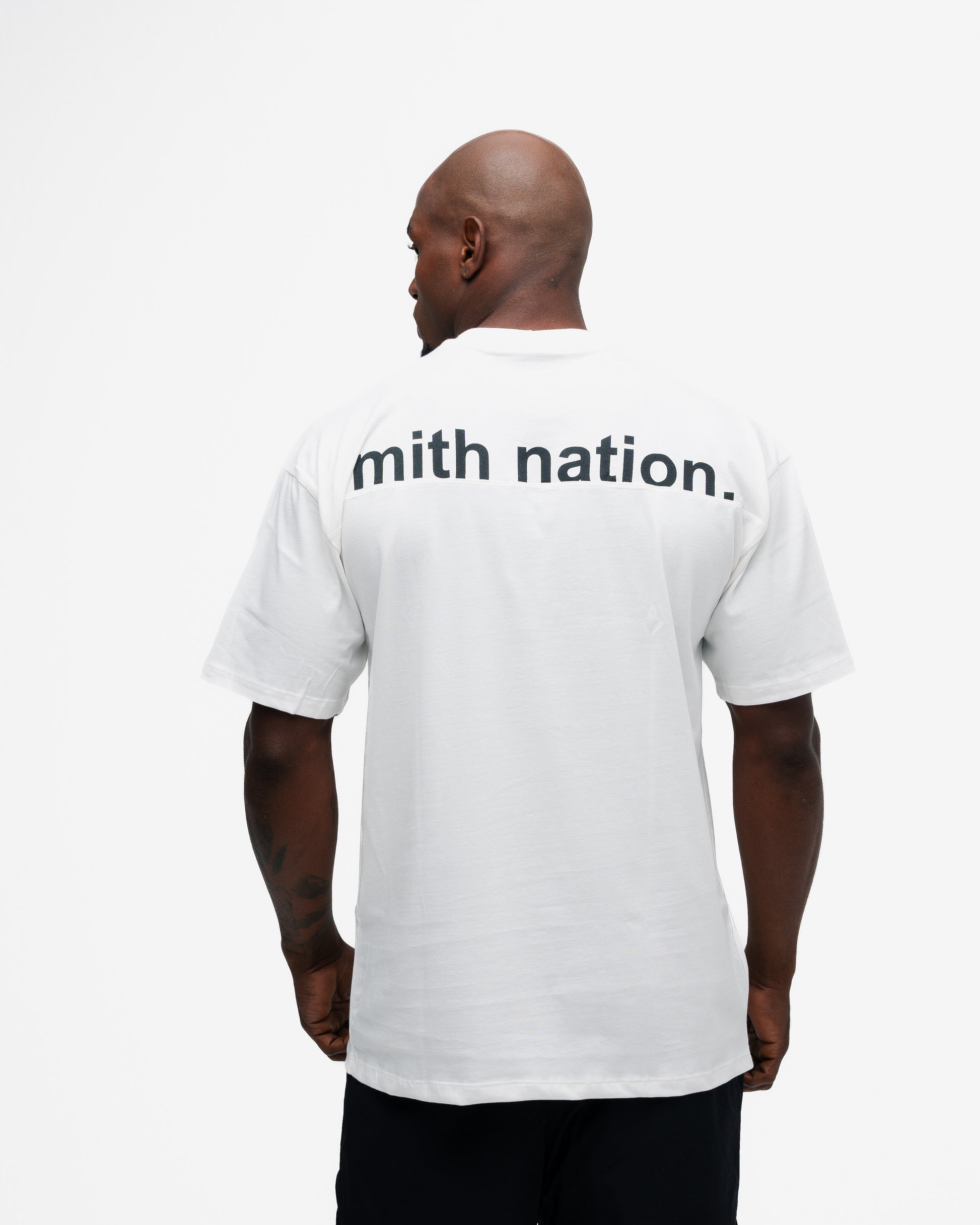 Camiseta Oversized Mith Nation Writing Off White