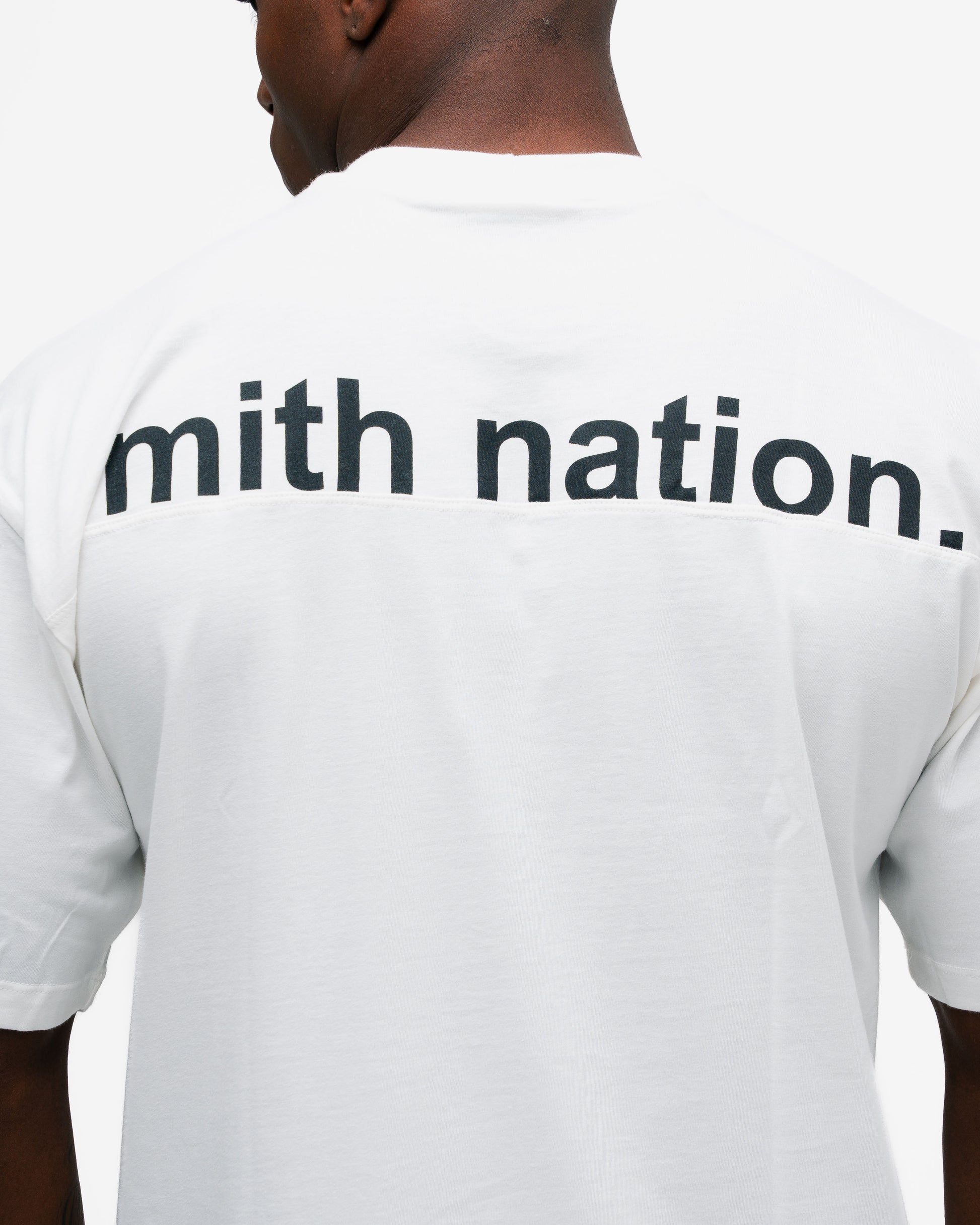 Camiseta Oversized Mith Nation Writing Off White