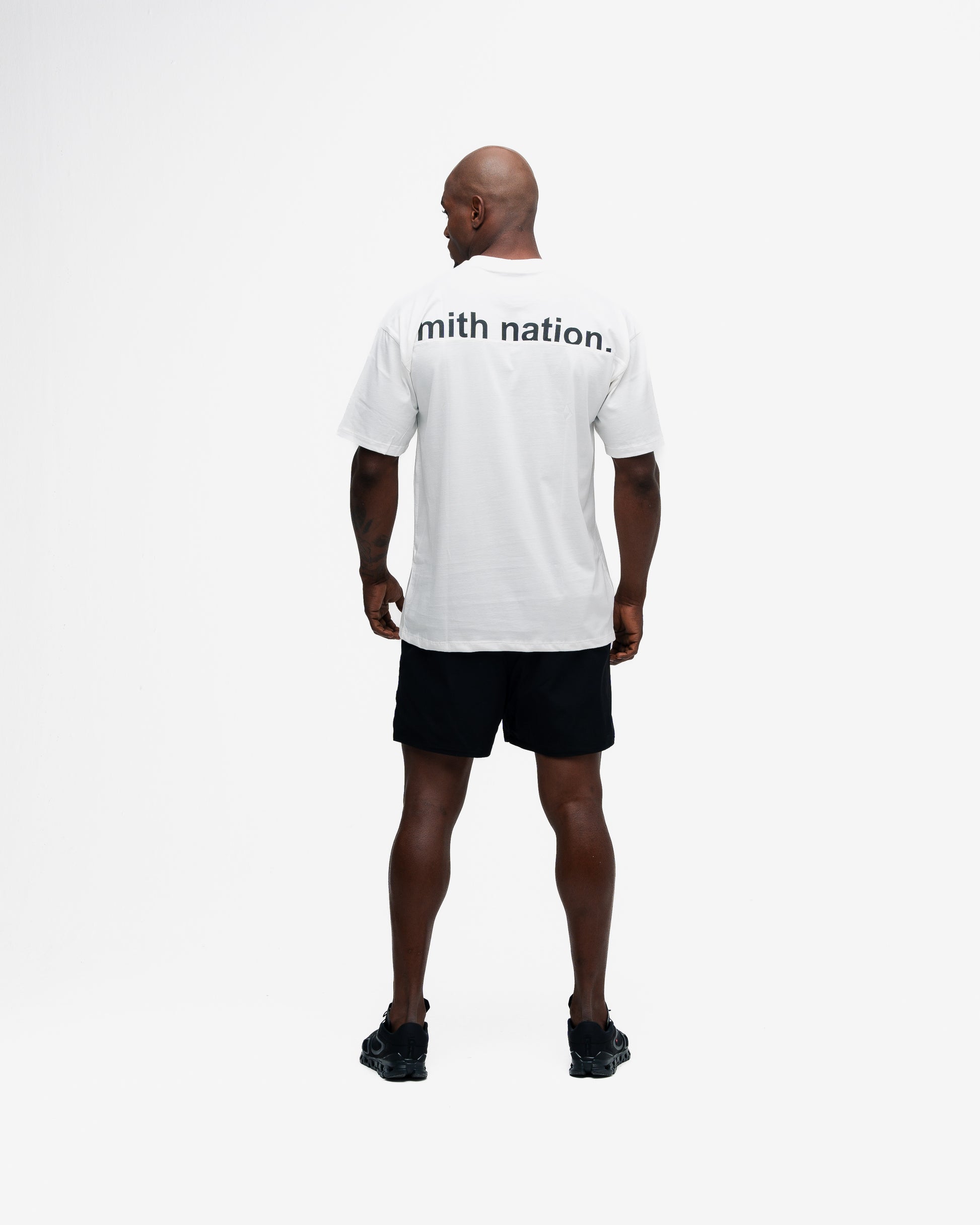 Camiseta Oversized Mith Nation Writing Off White