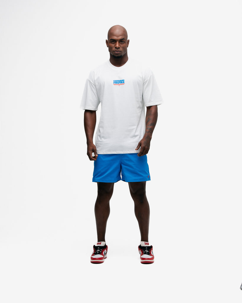 Camiseta Oversized Comam Frutas Reticle Blue Burger Off White