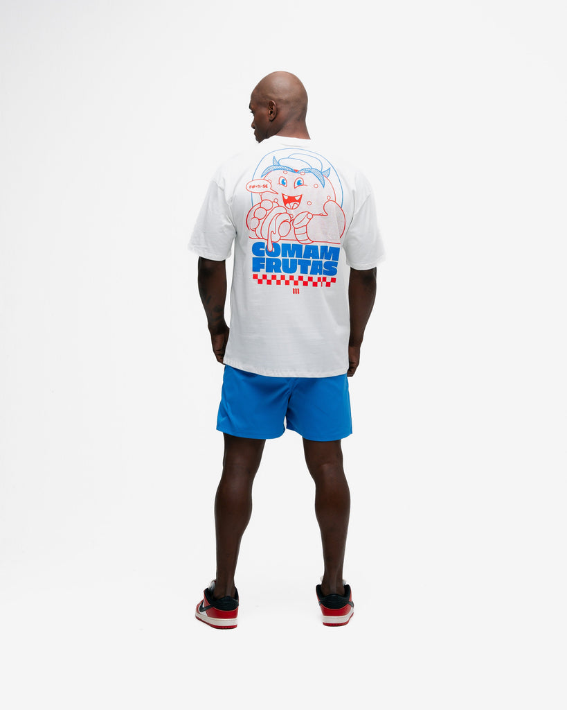 Camiseta Oversized Comam Frutas Reticle Blue Burger Off White