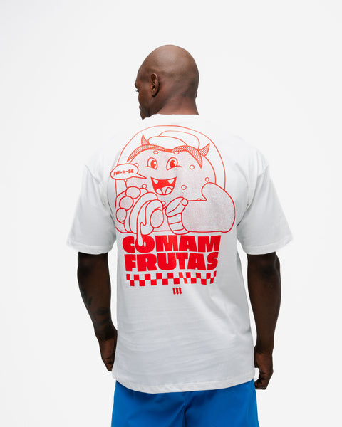 Camiseta Oversized Comam Frutas Reticle Red Burguer Off White