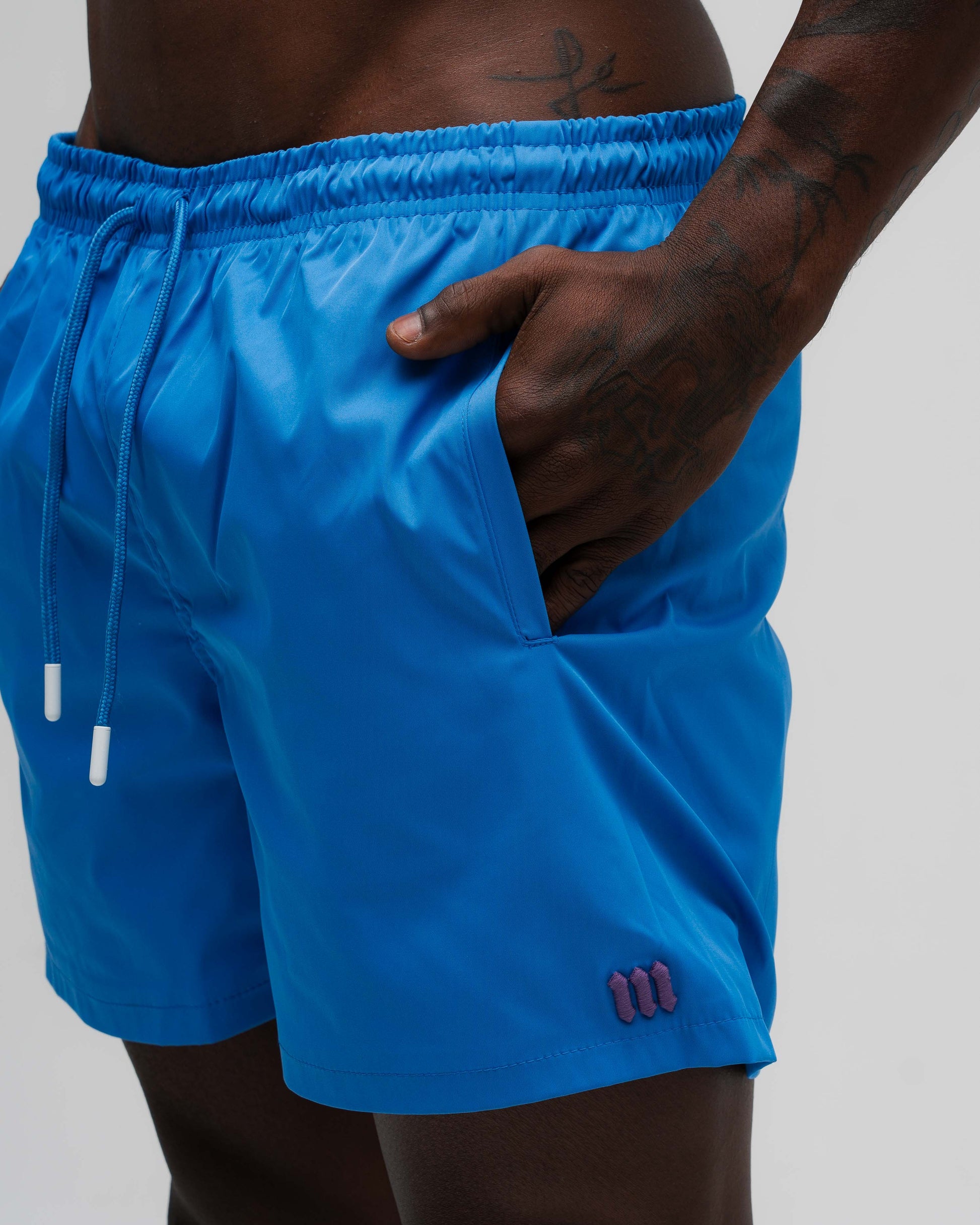 Shorts de Tactel Mith Nation Azul Royal