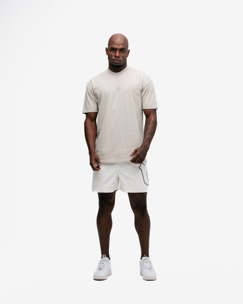 Camiseta Oversized Mith Nation Adornment Bege