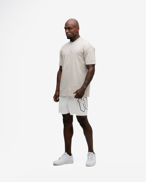 Camiseta Oversized Mith Nation Adornment Bege