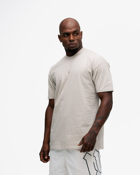 Camiseta Oversized Mith Nation Adornment Bege