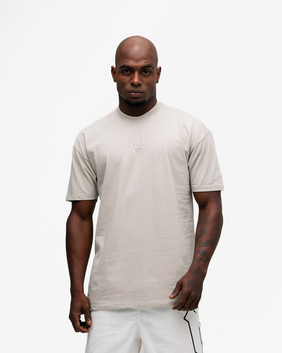 Camiseta Oversized Mith Nation Adornment Bege