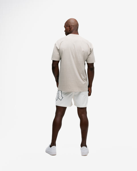 Camiseta Oversized Mith Nation Adornment Bege