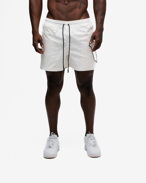 Shorts de Tactel Mith Nation Performance Embroidery Off White